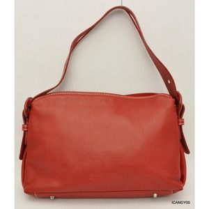 Robert Pietri Spain NOBEL Pebbled Leather Shoulder Bag Handbag Hobo Red Nwt